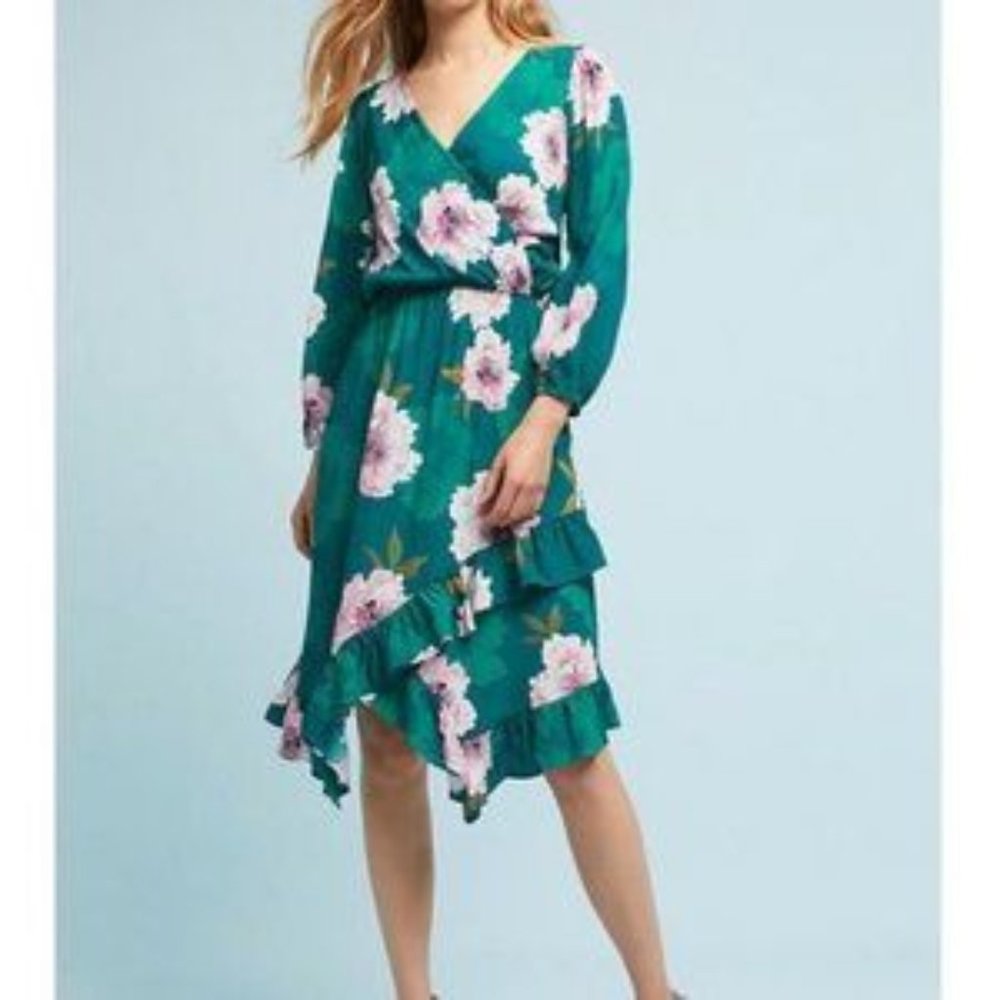 Anthropologie Plenty by Tracy Reese Aleah Floral Ruffle Dress